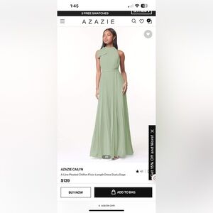 Azazie Dusty Sage Cailyn Dress
